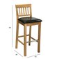 2-ių baro kėdžių komplektas Home4You Laura, rudas/juodas kaina ir informacija | Virtuvės ir valgomojo kėdės | pigu.lt