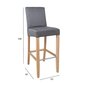 2-ių baro kėdžių komplektas Home4You Boston, pilkas kaina ir informacija | Virtuvės ir valgomojo kėdės | pigu.lt
