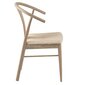 2-ių kėdžių komplektas Home4You Janik, smėlio spalvos kaina ir informacija | Virtuvės ir valgomojo kėdės | pigu.lt