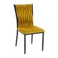 4-ių kėdžių komplektas Home4You Emory, geltonas kaina ir informacija | Virtuvės ir valgomojo kėdės | pigu.lt