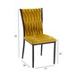 4-ių kėdžių komplektas Home4You Emory, geltonas kaina ir informacija | Virtuvės ir valgomojo kėdės | pigu.lt