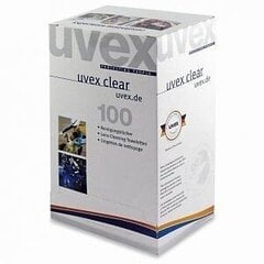 Салфетки для чистки очковых линз Uvex, 100 шт, в индивидуальной упаковке. цена и информация | Аксессуары для очков и линз | pigu.lt