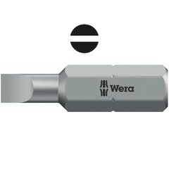 Бита для винтов со шлицем Wera 800/1 Z 0,8 x 5,5 x 25 мм, 15 шт цена и информация | Механические инструменты | pigu.lt