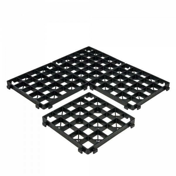 Sodo grotelės Optimal grid juodos, aukštis 30mm / 333x333mm, 10 vnt. kaina ir informacija | Šiltnamiai | pigu.lt