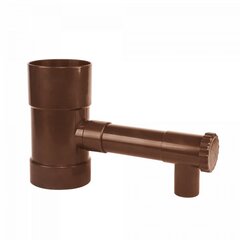 Сборник дождевой воды/сифон с клапаном - 90мм - коричневый, 3 шт цена и информация | Водосточные системы | pigu.lt