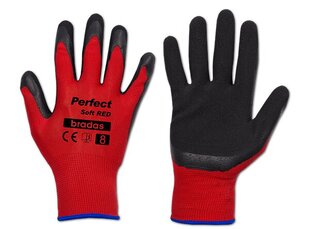 Sodo ir darbo pirštinės Perfect Soft Red, 10 dydis, lateksas, 24 vnt. kaina ir informacija | Darbo pirštinės | pigu.lt