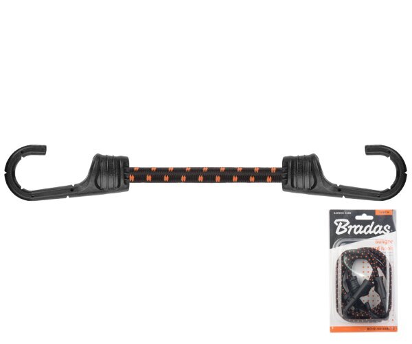 Elastinė guma su kabliu Bradas Bungee Cord Hook, 100cm, 10vnt kaina ir informacija | Sodo įrankiai | pigu.lt