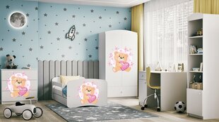 Белая кровать babydreams с ящиком и матрасом 140/70 цена и информация | Детские кровати | pigu.lt