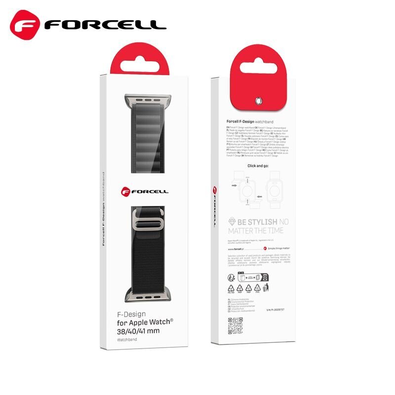 Forcell F-Design FA12 Black kaina ir informacija | Išmaniųjų laikrodžių ir apyrankių priedai | pigu.lt