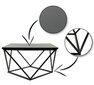 Kavos staliukas Curved, juodas kaina ir informacija | Kavos staliukai | pigu.lt