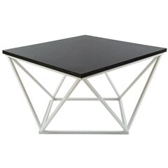Кофейный столик Curved 60 см белый и черный цена и информация | Журнальные столики | pigu.lt