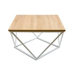 Кофейный столик Curved 60 см ярко-белый цена и информация | Журнальные столы | pigu.lt