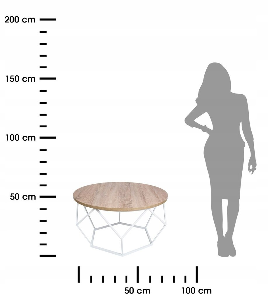 Kavos staliukas Diamond, rudas kaina ir informacija | Kavos staliukai | pigu.lt