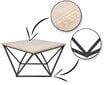 Kavos staliukas Curved, smėlio spalvos kaina ir informacija | Kavos staliukai | pigu.lt