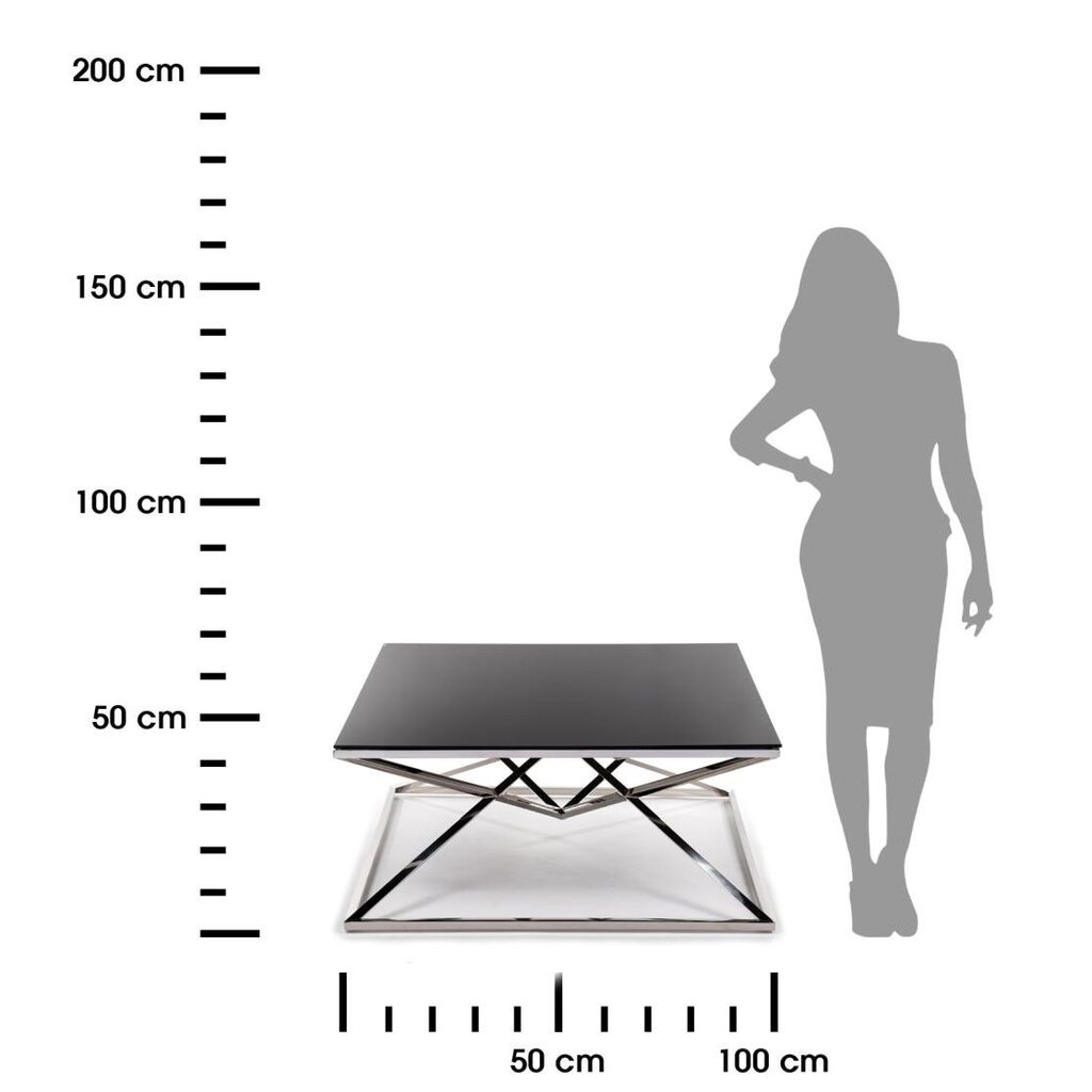 Kavos staliukas Diamanto, juodas kaina ir informacija | Kavos staliukai | pigu.lt