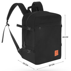 Rankinio bagažo kuprinė Granori, 40x30x20 cm, juoda kaina ir informacija | Kuprinės ir krepšiai | pigu.lt