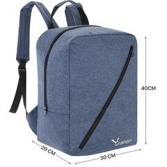 Rankinio bagažo kuprinė Granori, 40x30x20cm, mėlyna цена и информация | Рюкзаки и сумки | pigu.lt