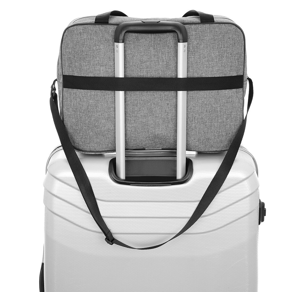 Rankinio bagažo rankinė Granori, 40x20x25 cm, pilka kaina ir informacija | Kuprinės ir krepšiai | pigu.lt