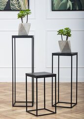Modernus gėlių stovas BasicLoft, juodas, 80 cm kaina ir informacija | Gėlių stovai, vazonų laikikliai | pigu.lt