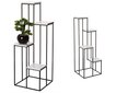 Modernus gėlių stovas, juodas/baltas, 110 cm kaina ir informacija | Gėlių stovai, vazonų laikikliai | pigu.lt