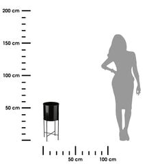 Корпус подставки для цветов 55 см черный цена и информация | Подставки для цветов, держатели для вазонов | pigu.lt