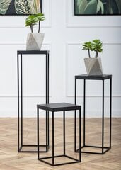 Modernus gėlių stovas BasicLoft, juodas, 40 cm kaina ir informacija | Gėlių stovai, vazonų laikikliai | pigu.lt