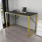 Stalas Asir, 120x60x74 cm, auksinis/pilkas kaina ir informacija | Kompiuteriniai, rašomieji stalai | pigu.lt