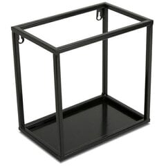 Полка настенная подвесная металлическая черная 24 см цена и информация | Полки | pigu.lt