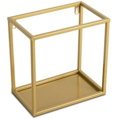 Полка настенная металлическая золотая 24 см цена и информация | Полки | pigu.lt