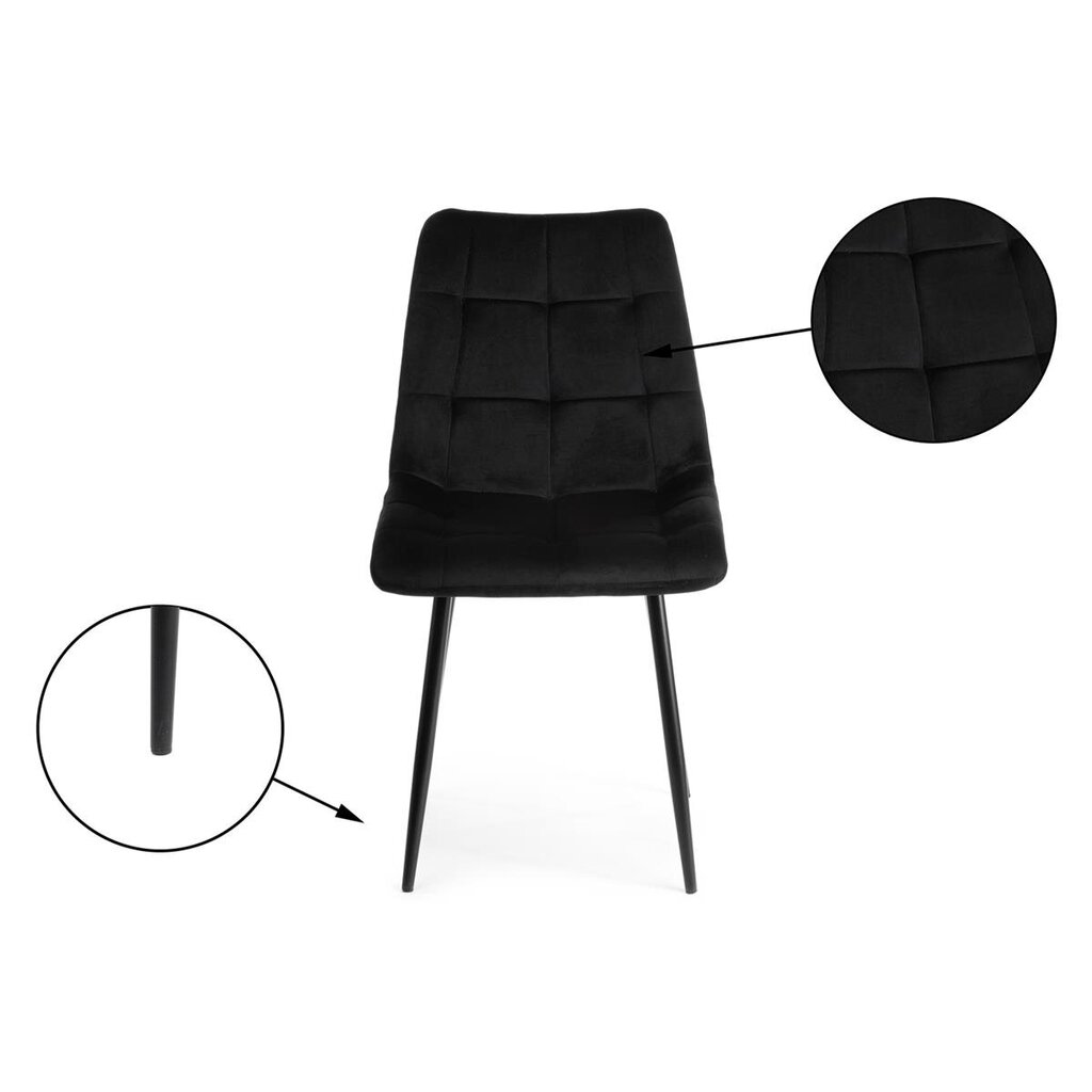 Kėdė Tori Black, juoda kaina ir informacija | Virtuvės ir valgomojo kėdės | pigu.lt