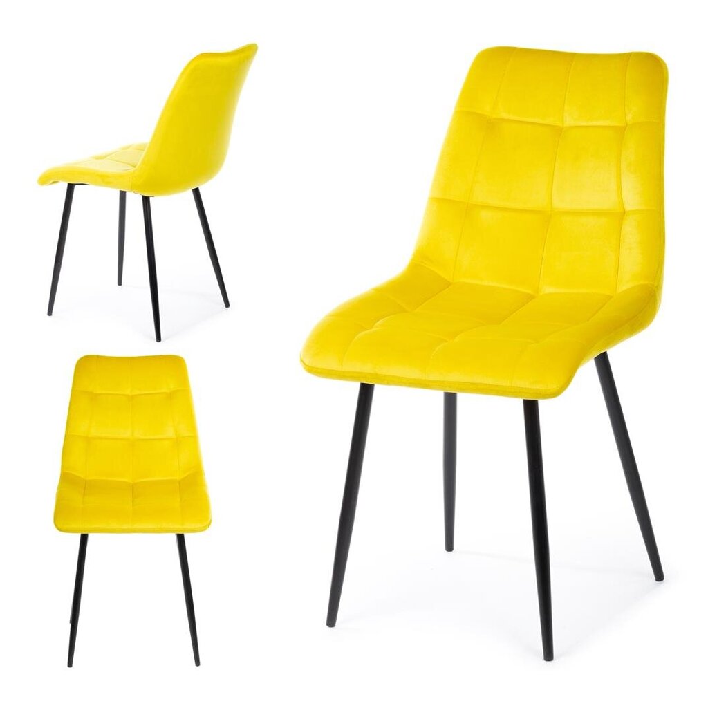 Kėdė Tori Black Yellow, geltona цена и информация | Virtuvės ir valgomojo kėdės | pigu.lt