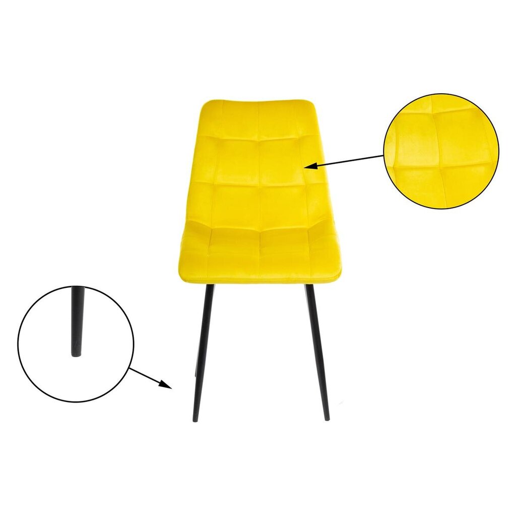 Kėdė Tori Black Yellow, geltona цена и информация | Virtuvės ir valgomojo kėdės | pigu.lt