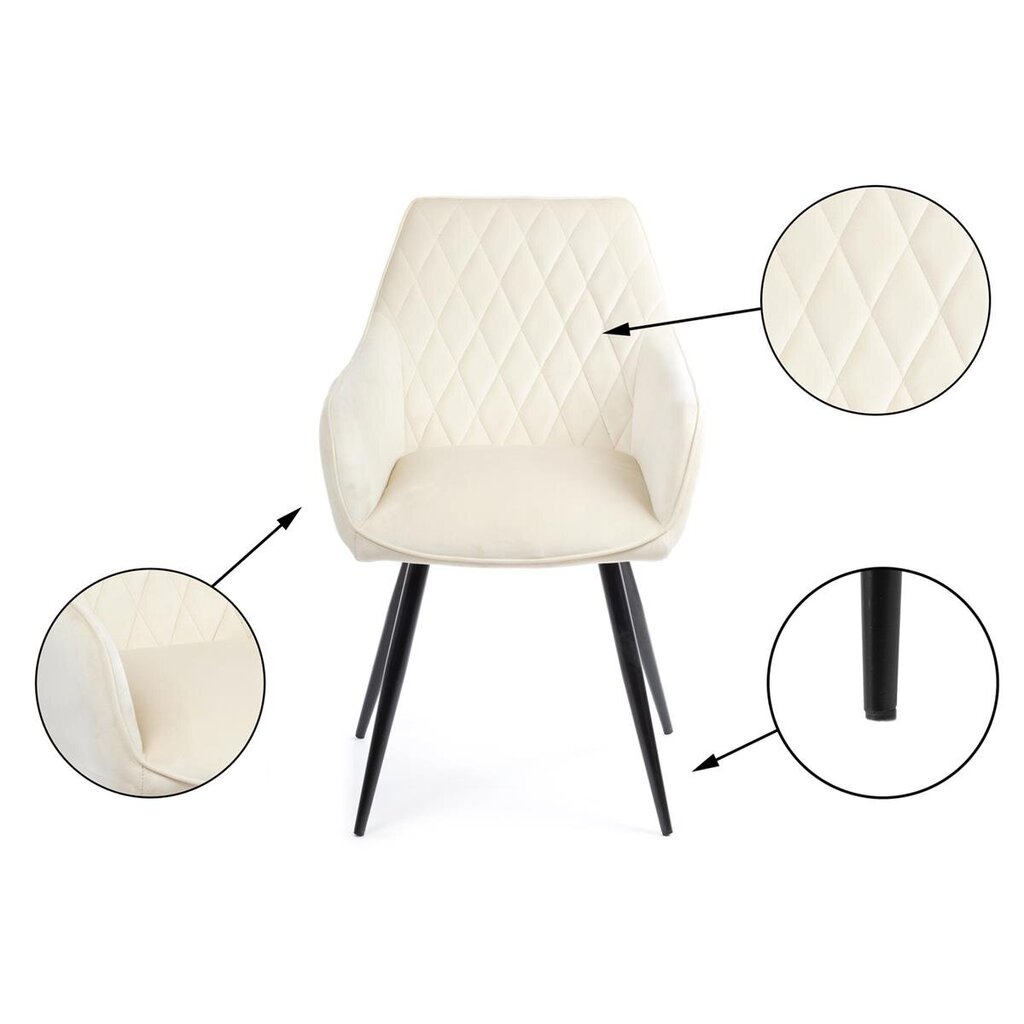 Kėdė Sametti, balta kaina ir informacija | Virtuvės ir valgomojo kėdės | pigu.lt