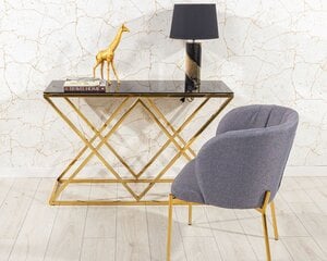 Кресло с обивкой Marselo Gold Gray цена и информация | Стулья для кухни и столовой | pigu.lt