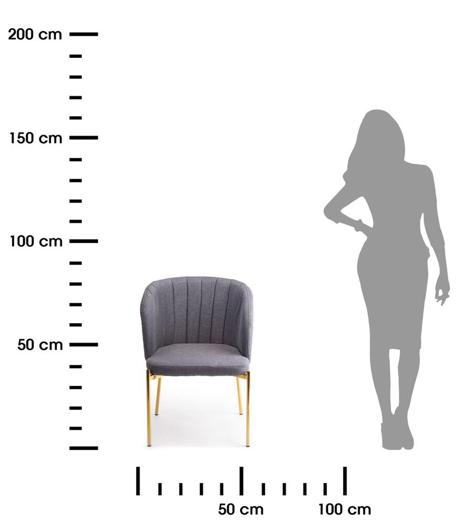 Kėdė Marselo, pilka kaina ir informacija | Virtuvės ir valgomojo kėdės | pigu.lt
