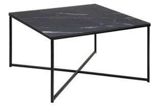 Стол Falchetto Black Marble 80x80 см цена и информация | Журнальные столики | pigu.lt