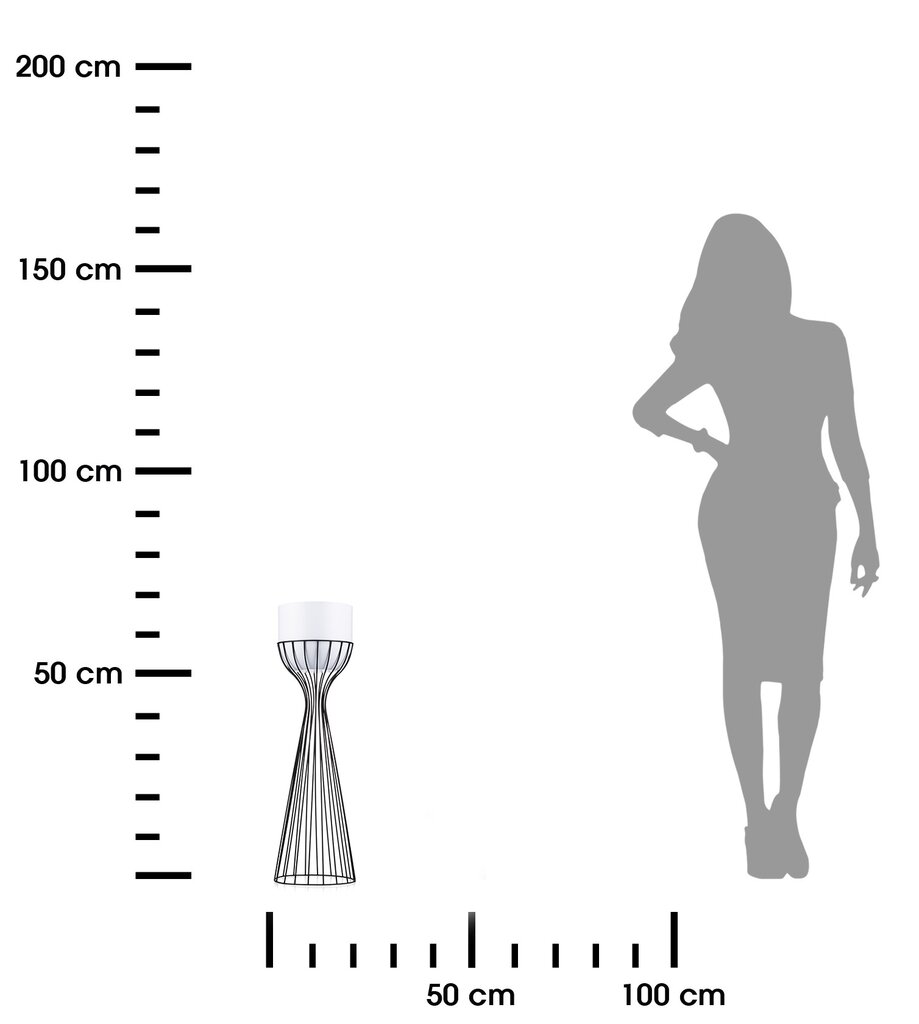 Modernus gėlių stovas Loft, juodas/baltas, 68 cm kaina ir informacija | Gėlių stovai, vazonų laikikliai | pigu.lt