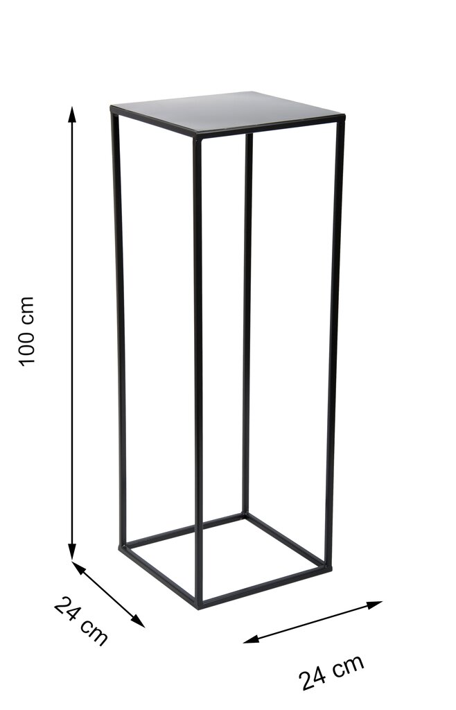 Modernus gėlių stovas, juodas, 70 cm цена и информация | Gėlių stovai, vazonų laikikliai | pigu.lt