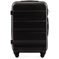 Дорожный чемодан LOVEBIRD среднего размера черного цвета цена и информация | Чемоданы, дорожные сумки  | pigu.lt