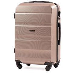 Дорожный чемодан LOVEBIRD среднего размера с шампанским цена и информация | Чемоданы, дорожные сумки | pigu.lt