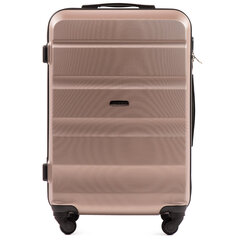 Дорожный чемодан LOVEBIRD среднего размера с шампанским цена и информация | Чемоданы, дорожные сумки | pigu.lt