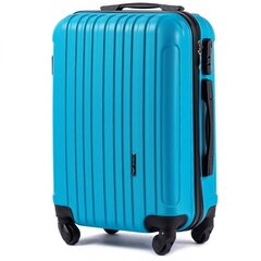 Mažas lagaminas Wings Flamingo, S, šviesiai mėlynas kaina ir informacija | Lagaminai, kelioniniai krepšiai | pigu.lt