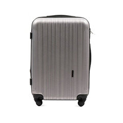 Vidutinis lagaminas Wings Flamingo, M, sidabrinis kaina ir informacija | Lagaminai, kelioniniai krepšiai | pigu.lt