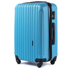 Голубой дорожный чемодан FLAMINGO среднего размера цена и информация | Чемоданы, дорожные сумки | pigu.lt