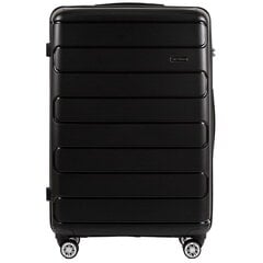 Черный большой чемодан DURALUXE цена и информация | Чемоданы, дорожные сумки  | pigu.lt