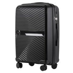 Vidutinis lagaminas Wings Duraluxe+, M, juodas kaina ir informacija | Lagaminai, kelioniniai krepšiai | pigu.lt