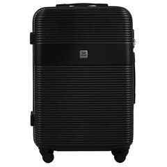 Дорожный чемодан FINCH черного цвета среднего размера цена и информация | Чемоданы, дорожные сумки  | pigu.lt