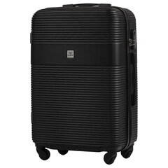 Дорожный чемодан FINCH черного цвета среднего размера цена и информация | Чемоданы, дорожные сумки  | pigu.lt