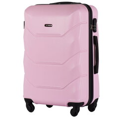 Светло-розовый дорожный чемодан среднего размера PEACOCK цена и информация | Чемоданы, дорожные сумки  | pigu.lt