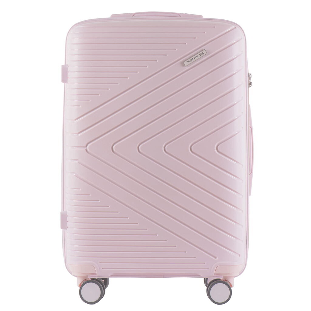 Vidutinis lagaminas Wings Primrose, M, šviesiai rožinis kaina ir informacija | Lagaminai, kelioniniai krepšiai | pigu.lt